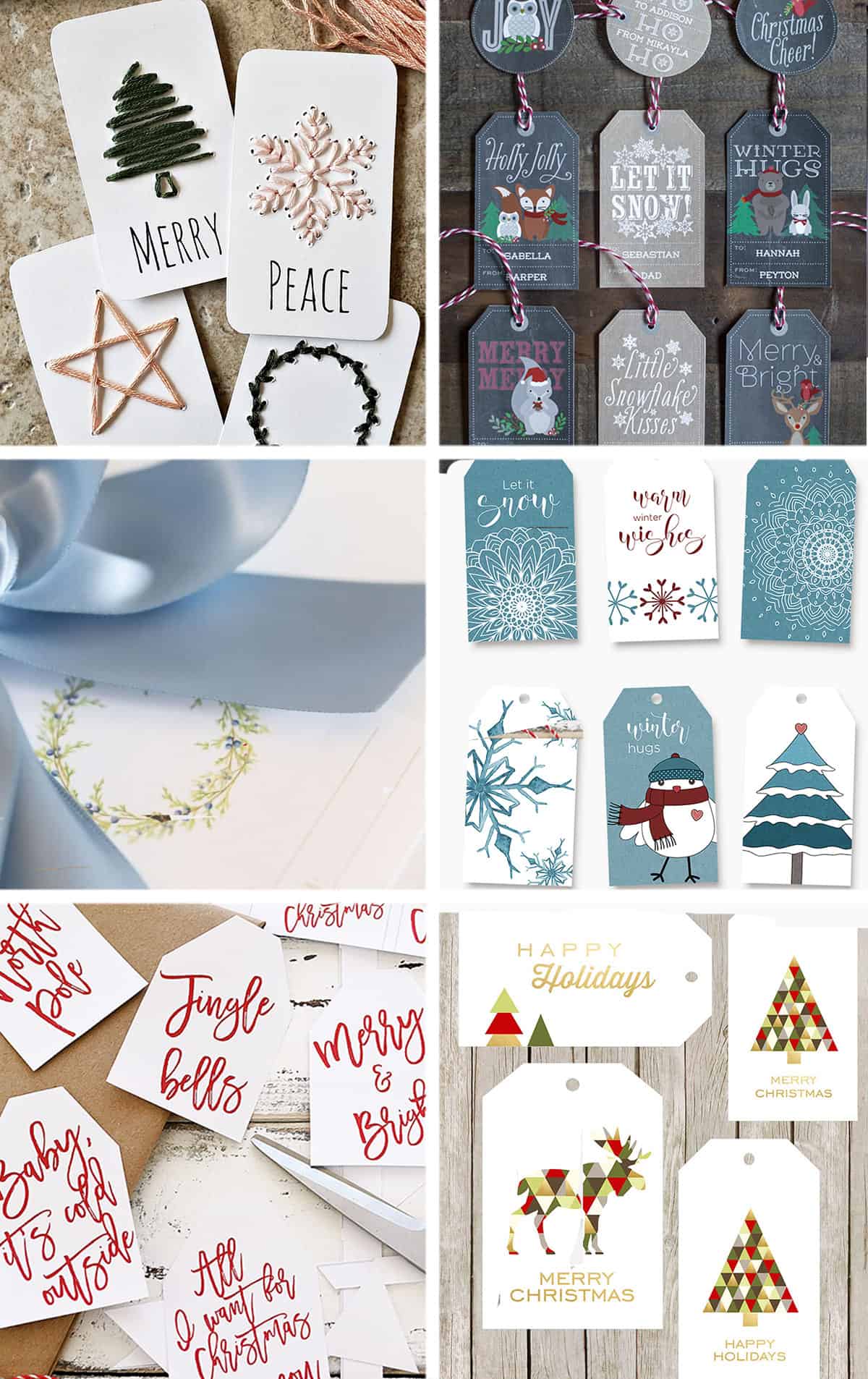 90+ free printable rustic christmas tags for gifts • craving some